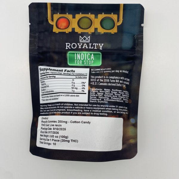 Royalty Gummies – Cotton Candy (Indica) - Image 2