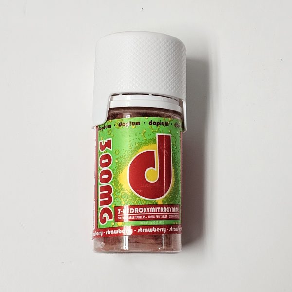 Dopium 7-OH Tablets Bottle – Strawberry, 300MG Total (30 Tablets)
