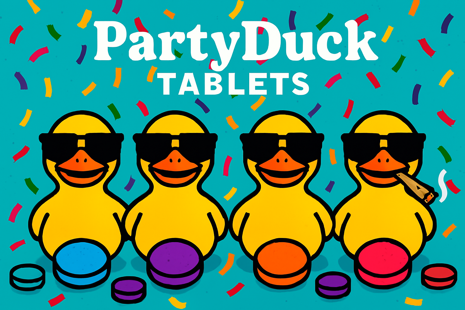 PartyDuck Tablets 4ct - Multiple Flavors