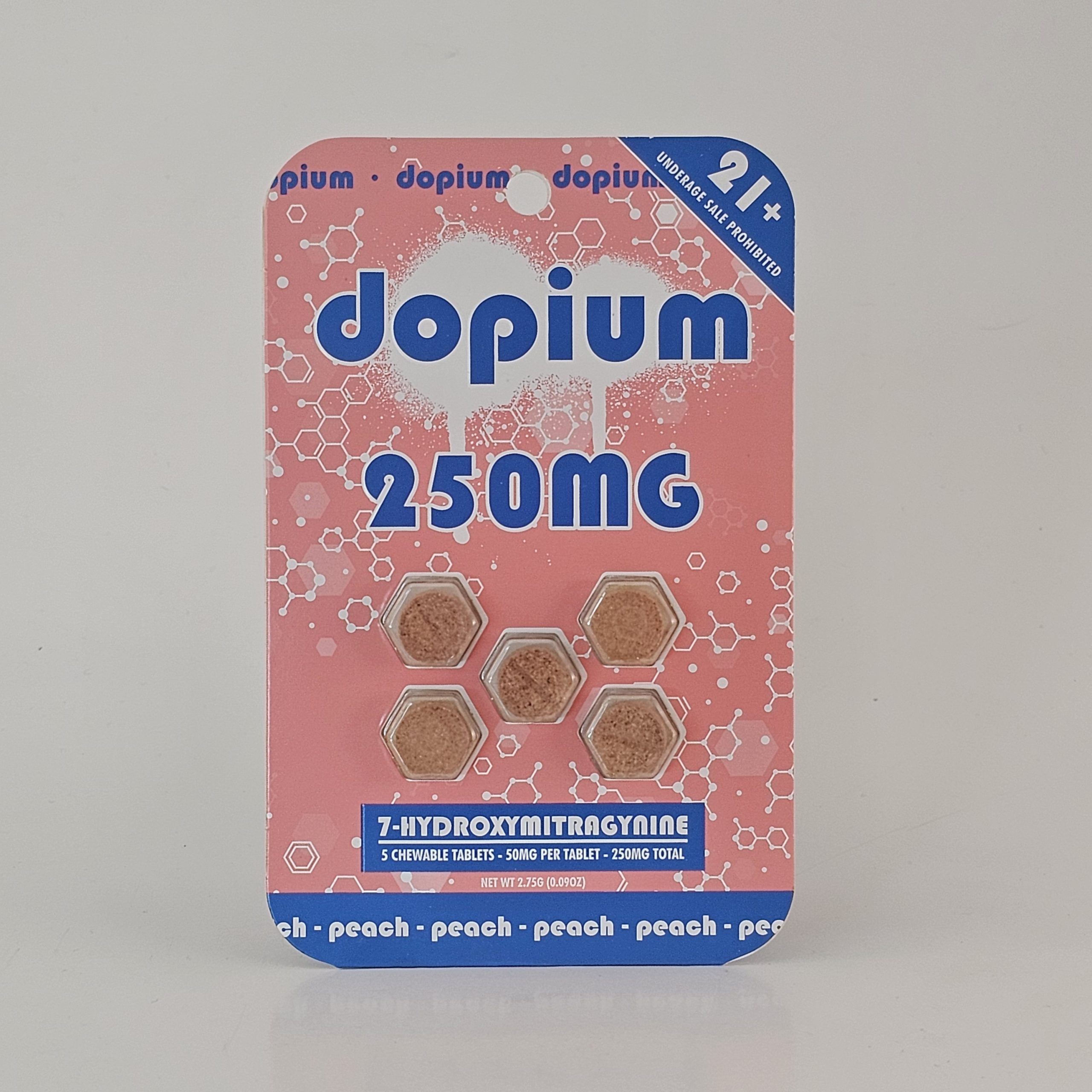 Dopium 7oh, 50mg, 5 count, 250mg total