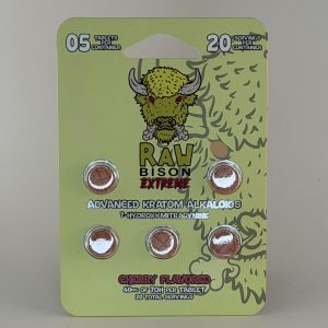 Raw Bison 7-OH 5ct. Tablets – Extreme Cherry (200mg Total)