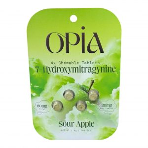 Opia 7-OH 4ct. Tablets – Sour Apple (80mg Total)