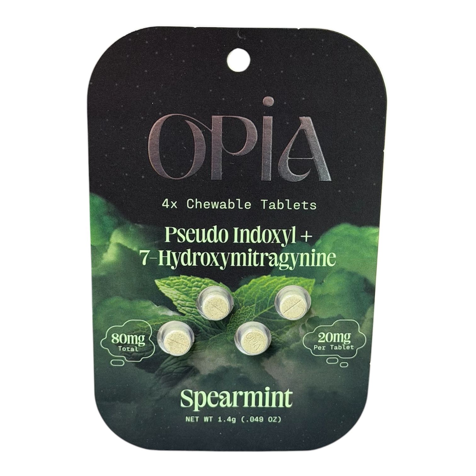 Opia Pseudo + 7-OH Tablets (80mg - 4 Count) Spearmint