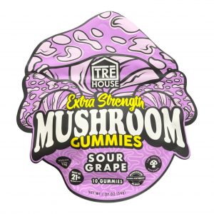Tre House Extra Strength Mushroom Gummies Sour Grape
