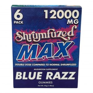 Shrumfuzed MAX 6pk Mushroom Gummies (12000mg) Blue Razz
