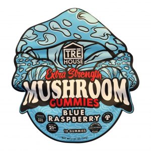 Tre House Extra Strength Mushroom Gummies - 10 Count | Blue Razz